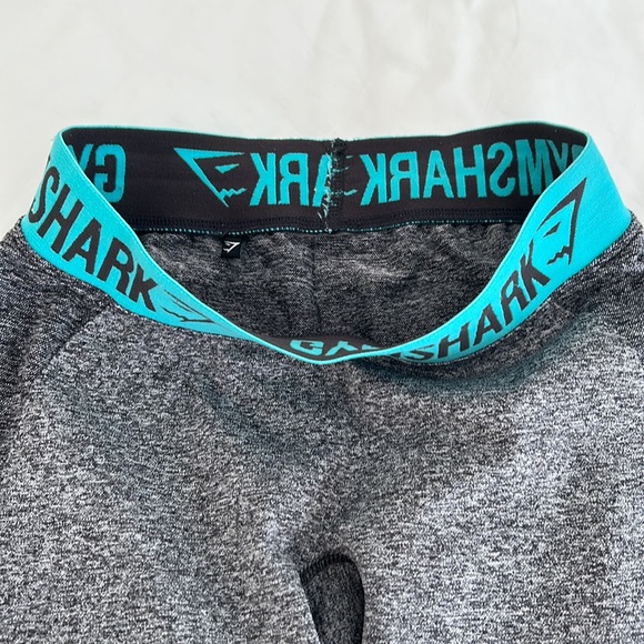 Gymshark Flex Leggings - Charcoal Marl/Turquoise Teal (XS) - Picture 7 of 10